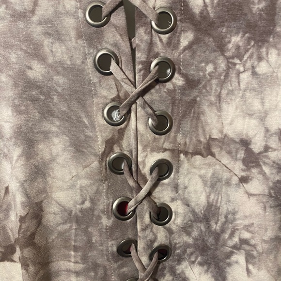 Size L brown and cream tie dye wrap sweater - Picture 12 of 14